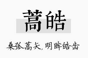 蒿皓名字的寓意及含义