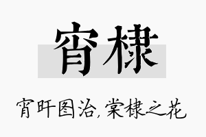 宵棣名字的寓意及含义