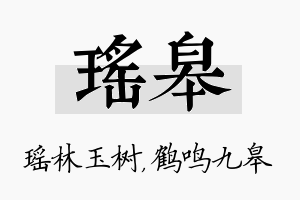 瑶皋名字的寓意及含义