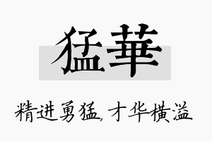 猛华名字的寓意及含义