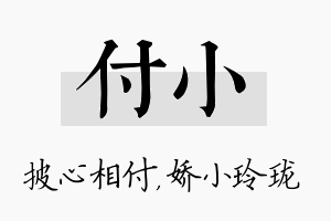 付小名字的寓意及含义