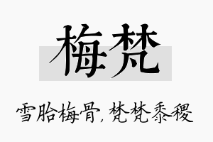 梅梵名字的寓意及含义