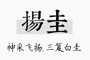 扬圭名字的寓意及含义