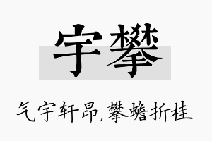 宇攀名字的寓意及含义