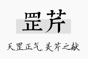 罡芹名字的寓意及含义