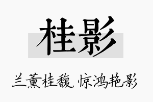 桂影名字的寓意及含义