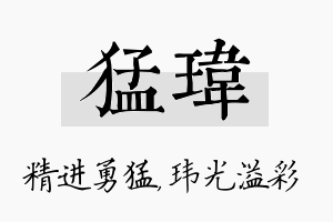 猛玮名字的寓意及含义