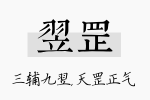 翌罡名字的寓意及含义