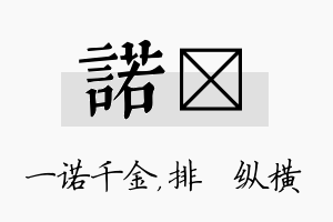 诺奡名字的寓意及含义