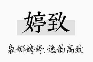 婷致名字的寓意及含义