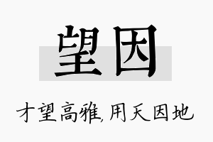 望因名字的寓意及含义