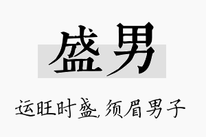 盛男名字的寓意及含义