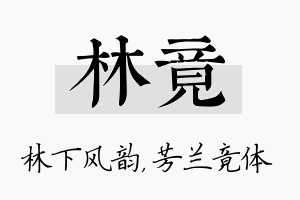 林竟名字的寓意及含义