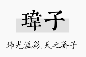 玮子名字的寓意及含义