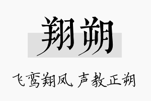 翔朔名字的寓意及含义