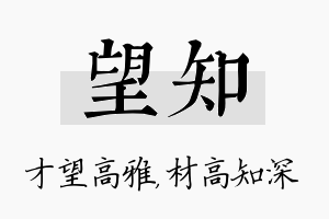 望知名字的寓意及含义