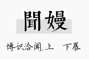 闻嫚名字的寓意及含义