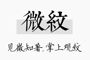 微纹名字的寓意及含义