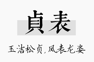 贞表名字的寓意及含义