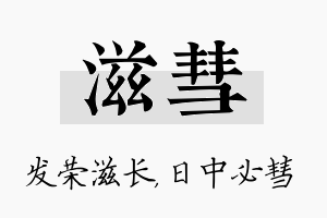 滋彗名字的寓意及含义