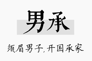 男承名字的寓意及含义