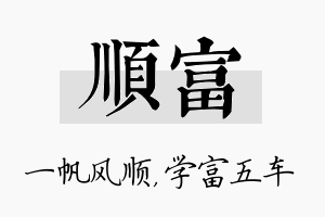 顺富名字的寓意及含义