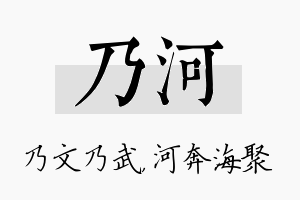 乃河名字的寓意及含义