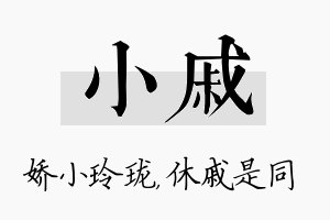 小戚名字的寓意及含义