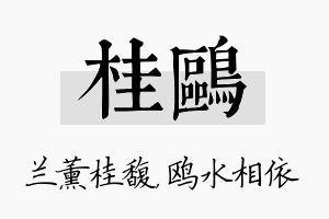 桂鸥名字的寓意及含义