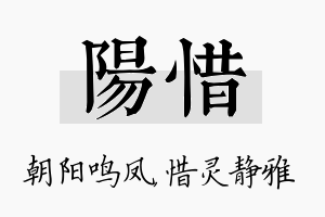 阳惜名字的寓意及含义