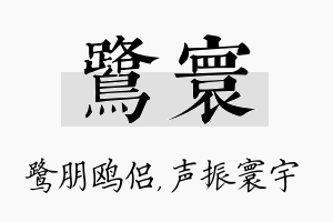 鹭寰名字的寓意及含义