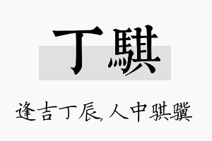 丁骐名字的寓意及含义