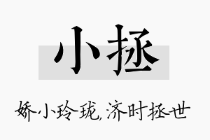 小拯名字的寓意及含义