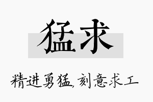 猛求名字的寓意及含义