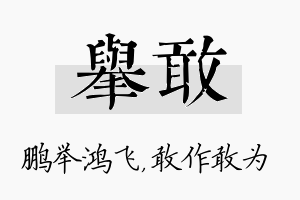 举敢名字的寓意及含义