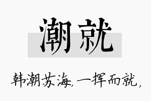 潮就名字的寓意及含义