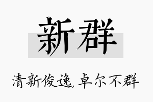 新群名字的寓意及含义