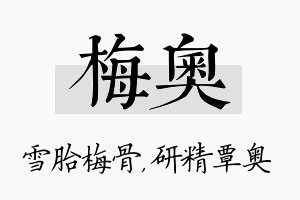 梅奥名字的寓意及含义