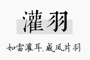 灌羽名字的寓意及含义