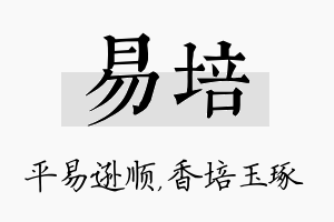 易培名字的寓意及含义