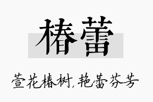 椿蕾名字的寓意及含义