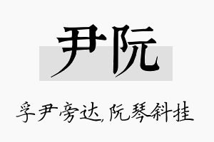 尹阮名字的寓意及含义