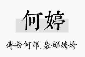 何婷名字的寓意及含义