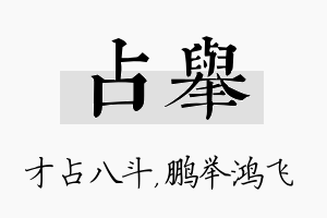 占举名字的寓意及含义