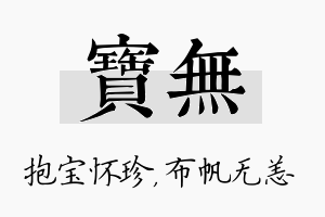 宝无名字的寓意及含义