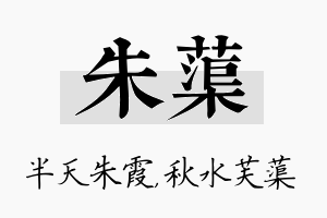 朱蕖名字的寓意及含义