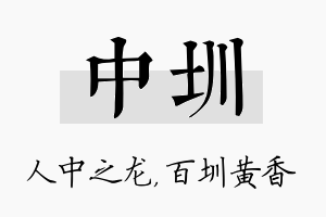 中圳名字的寓意及含义