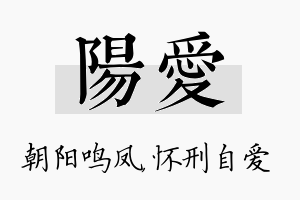 阳爱名字的寓意及含义