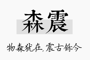 森震名字的寓意及含义