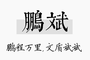 鹏斌名字的寓意及含义